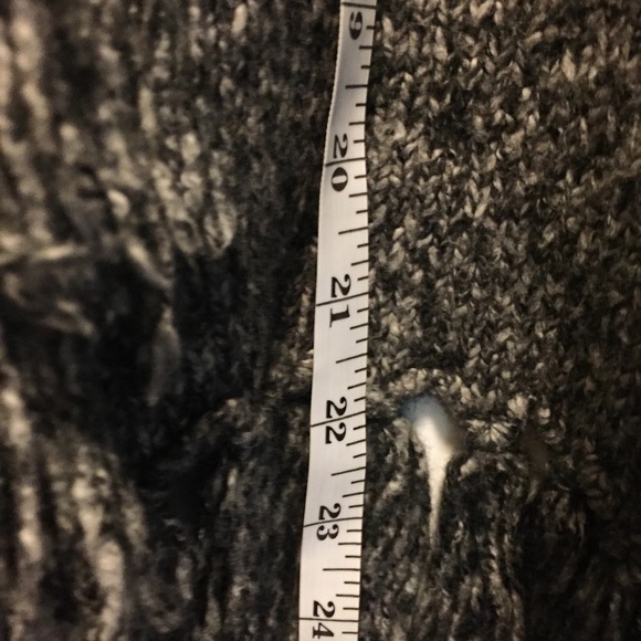 Kensie Knit Fringe Open High Low Cardigan - Picture 5 of 8